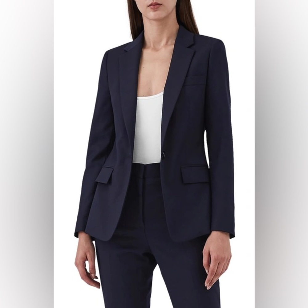 Reiss Fenton Suit (Blazer & Pants) in Navy Blue - Picture 2 of 16